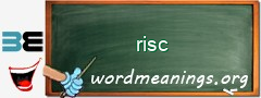 WordMeaning blackboard for risc